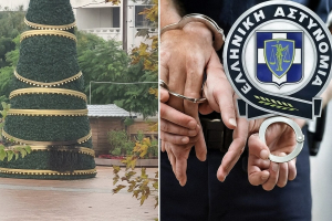 Χίος: Συνελήφθη ο δράστης που αποπειράθηκε να κάψει το Χριστουγεννιάτικο δέντρο του Δήμου